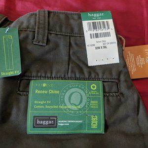 Haggar Renew Chino - 32x30 - Dark Green - NWT!